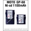 Battery pack แบตเตอรี่แพค Motorola GP-68 สั้น/ยาว 7.5v 1200 mAh ดำ/แดง