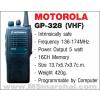 เครื่องวิทยุสื่อสาร ยี่ห้อ Motorola รุ่น GP-328 ย่านความถี่ VHF 136-174 MHz 
